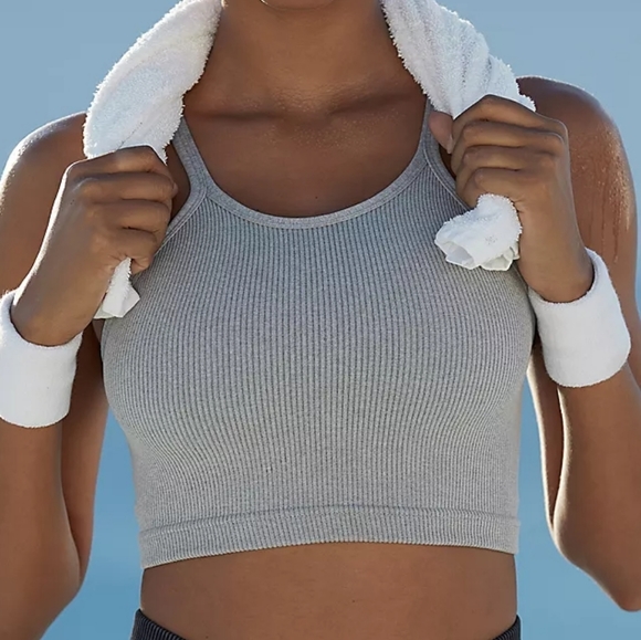 Free People Movement Happiness Runs Crop Heather Gray - Picture 5 of 11